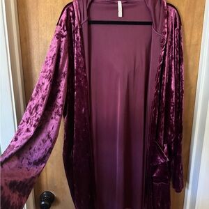 Luxurious Velvet Cardigan in Rich Purple